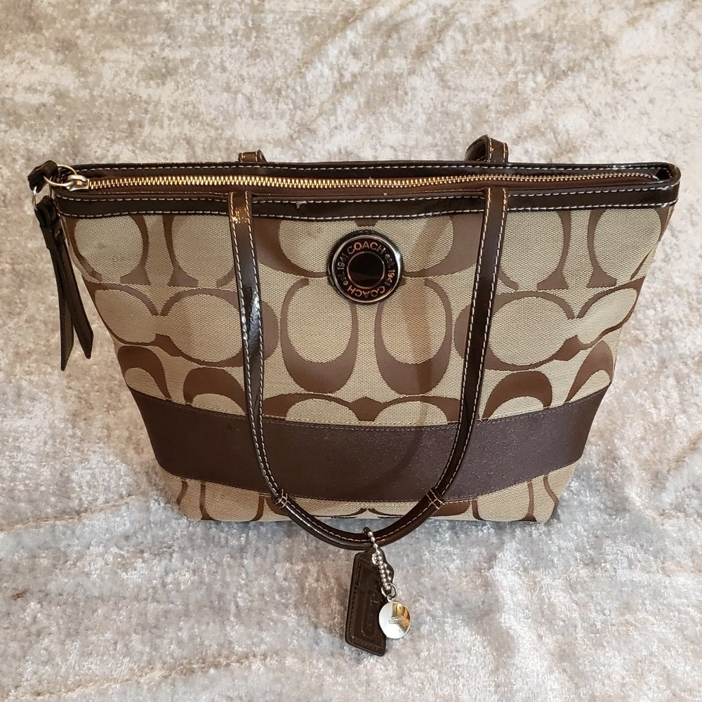 Coach Signature Print Tote